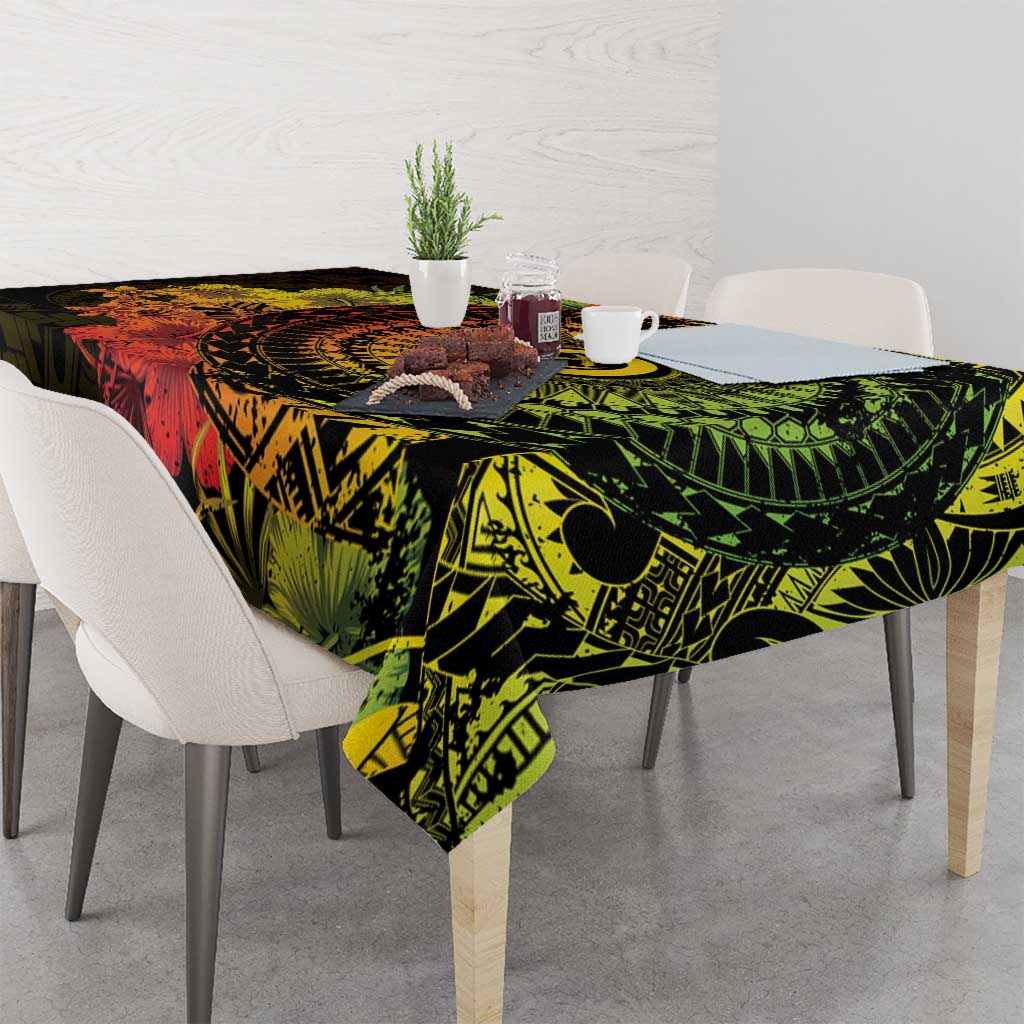 Vanuatu Tablecloth Hibisus Polynesian Pattern Reggae LT14 - Polynesian Pride