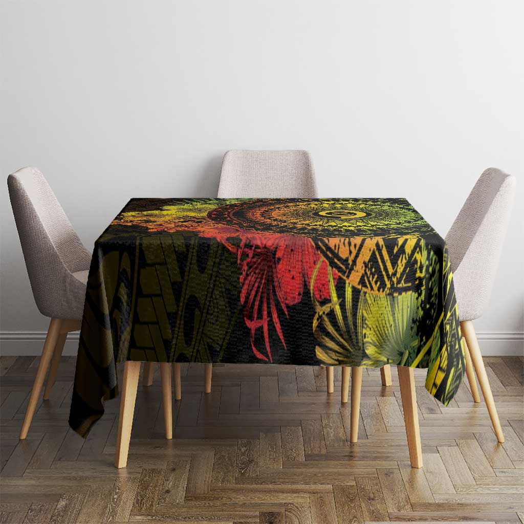 Vanuatu Tablecloth Hibisus Polynesian Pattern Reggae LT14 - Polynesian Pride