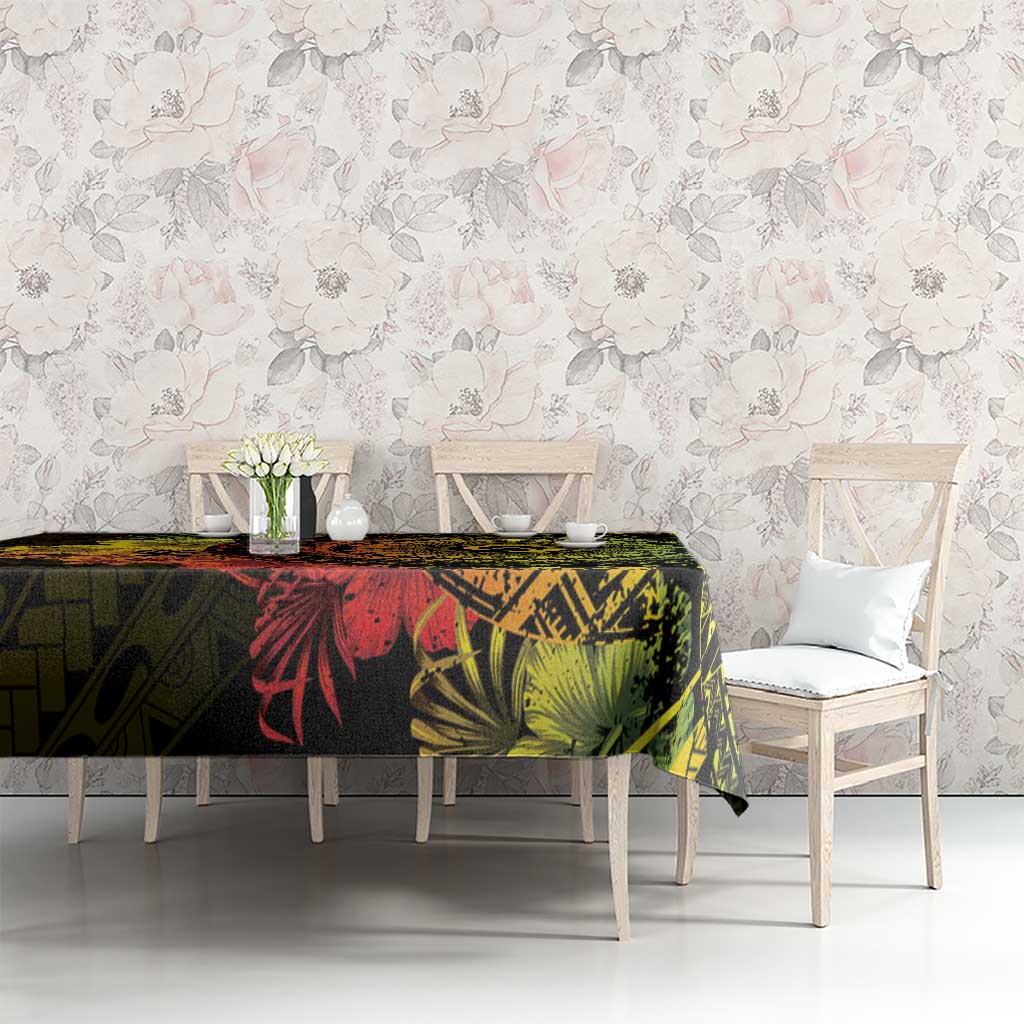 Vanuatu Tablecloth Hibisus Polynesian Pattern Reggae LT14 - Polynesian Pride