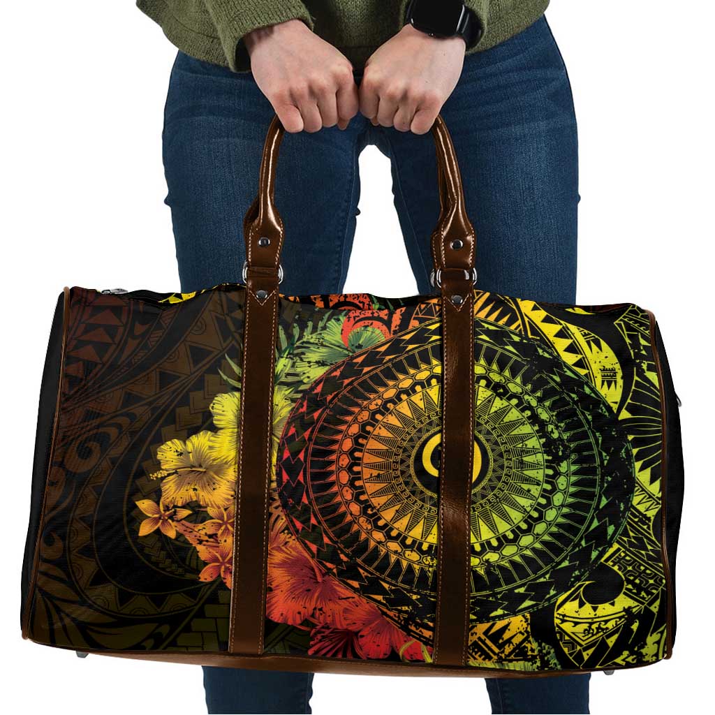 Vanuatu Travel Bag Hibisus Polynesian Pattern Reggae - Polynesian Pride