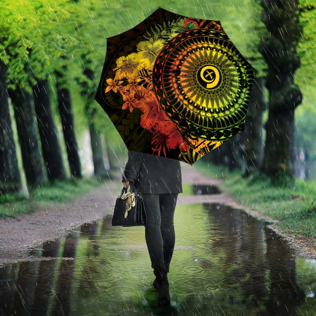 Vanuatu Umbrella Hibisus Polynesian Pattern Reggae - Polynesian Pride