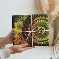 Vanuatu Wrapping Paper Hibisus Polynesian Pattern Reggae - Polynesian Pride