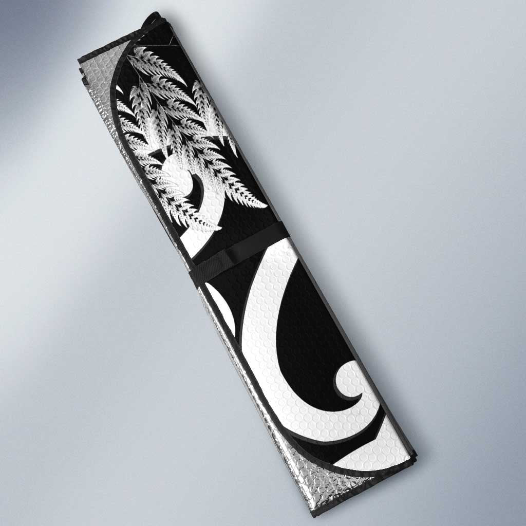 New Zealand Australia Rugby Auto Sun Shade Wallabies Aboriginal All Black Maori Tiki Together - Polynesian Pride