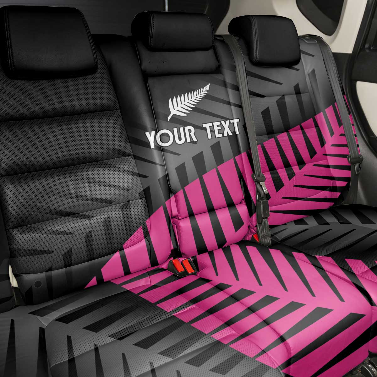 New Zealand Silver Fern Rugby Custom Back Car Seat Cover 2025 All Black Go Champions - Polynesian Pride