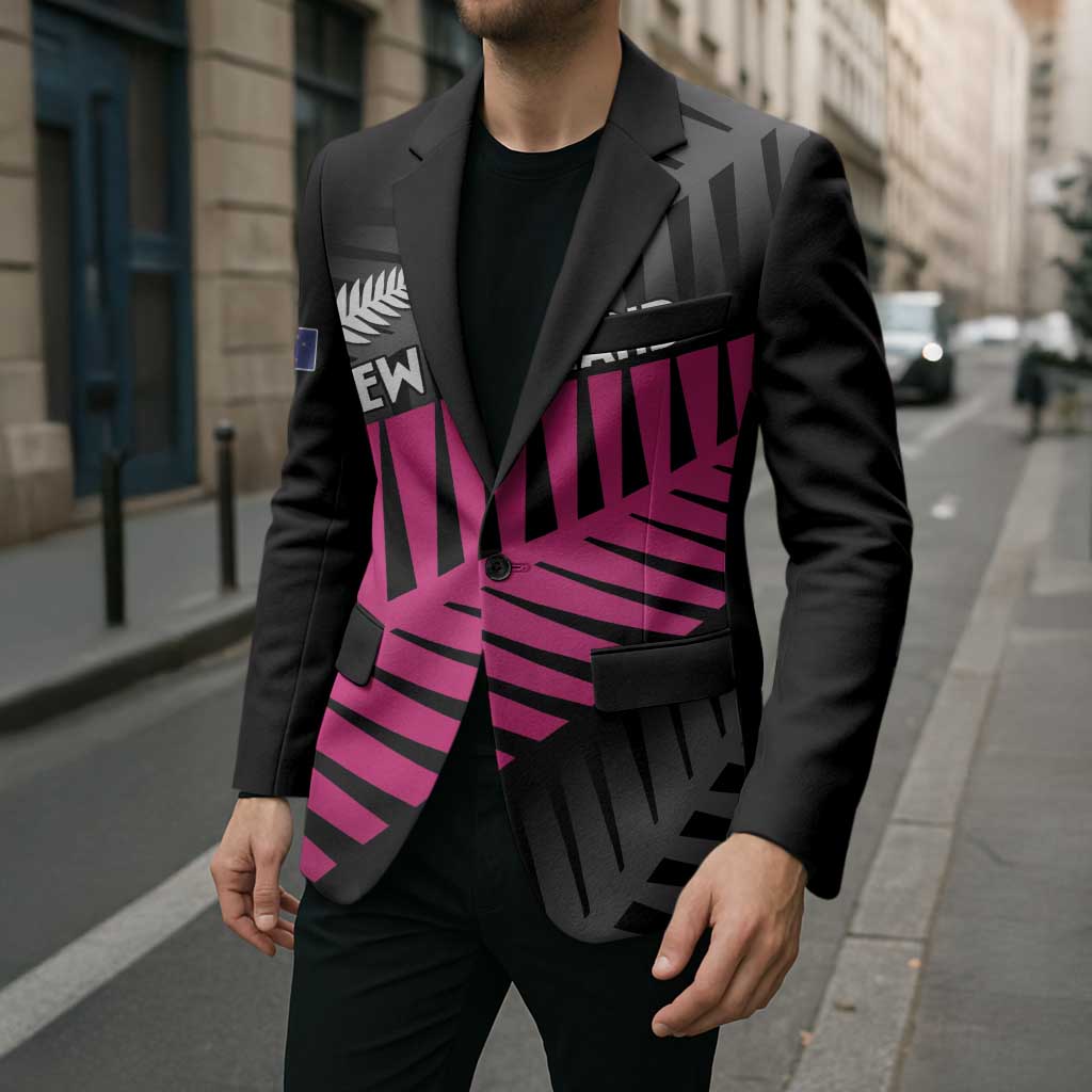 New Zealand Silver Fern Rugby Custom Blazer 2025 All Black Go Champions - Polynesian Pride