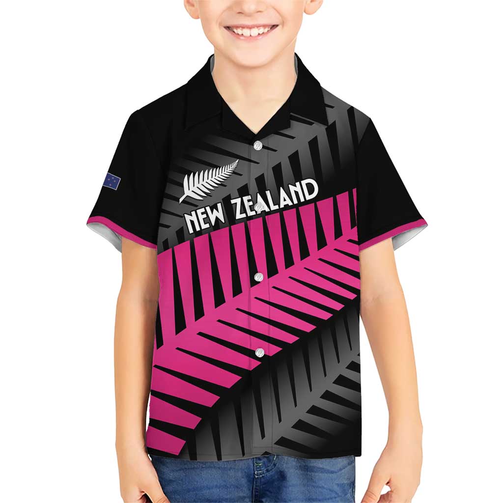 New Zealand Silver Fern Rugby Custom Kid Hawaiian Shirt 2025 All Black Go Champions - Polynesian Pride