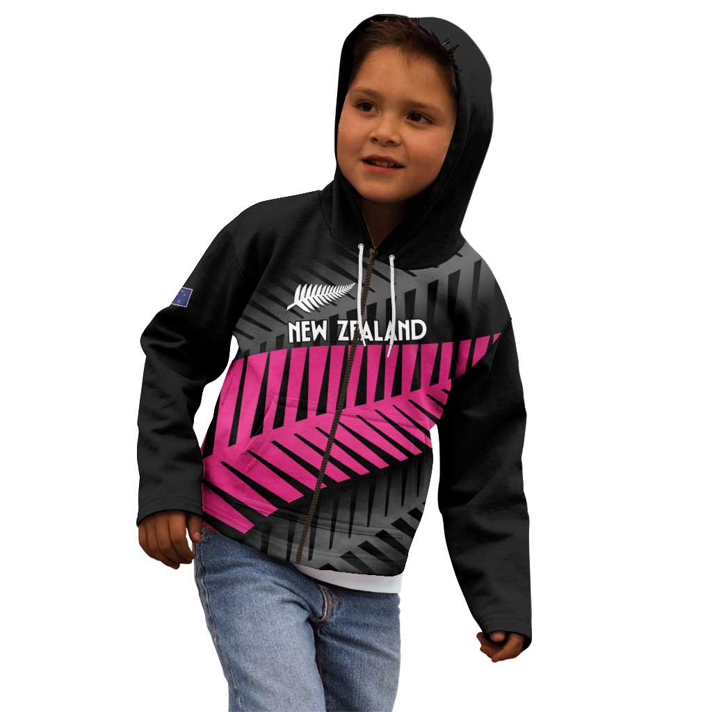 New Zealand Silver Fern Rugby Custom Kid Hoodie 2025 All Black Go Champions - Polynesian Pride