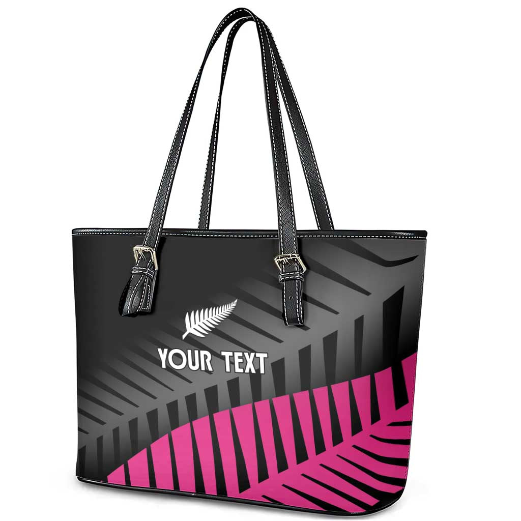 New Zealand Silver Fern Rugby Custom Leather Tote Bag 2025 All Black Go Champions - Polynesian Pride