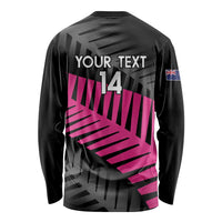 New Zealand Silver Fern Rugby Custom Long Sleeve Shirt 2025 All Black Go Champions - Polynesian Pride