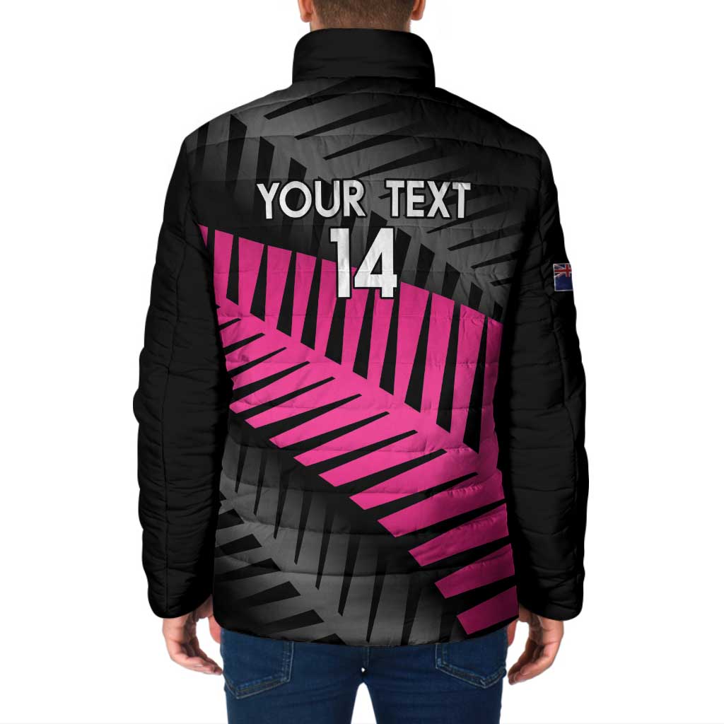 New Zealand Silver Fern Rugby Custom Padded Jacket 2025 All Black Go Champions - Polynesian Pride