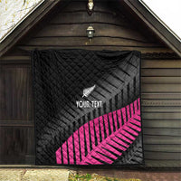 New Zealand Silver Fern Rugby Custom Quilt 2025 All Black Go Champions - Polynesian Pride