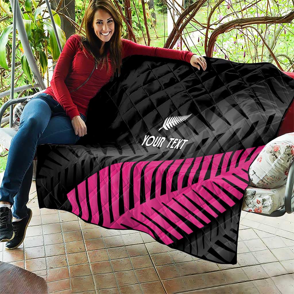 New Zealand Silver Fern Rugby Custom Quilt 2025 All Black Go Champions - Polynesian Pride