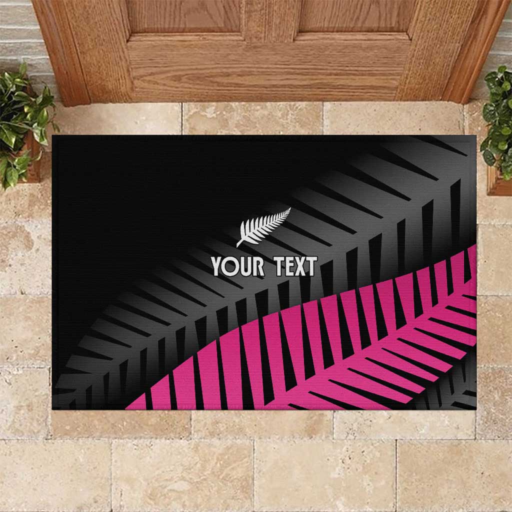 New Zealand Silver Fern Rugby Custom Rubber Doormat 2025 All Black Go Champions - Polynesian Pride