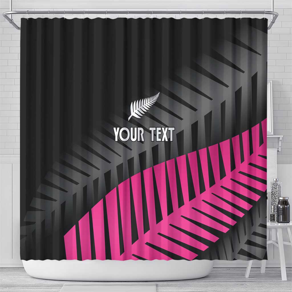 New Zealand Silver Fern Rugby Custom Shower Curtain 2025 All Black Go Champions - Polynesian Pride