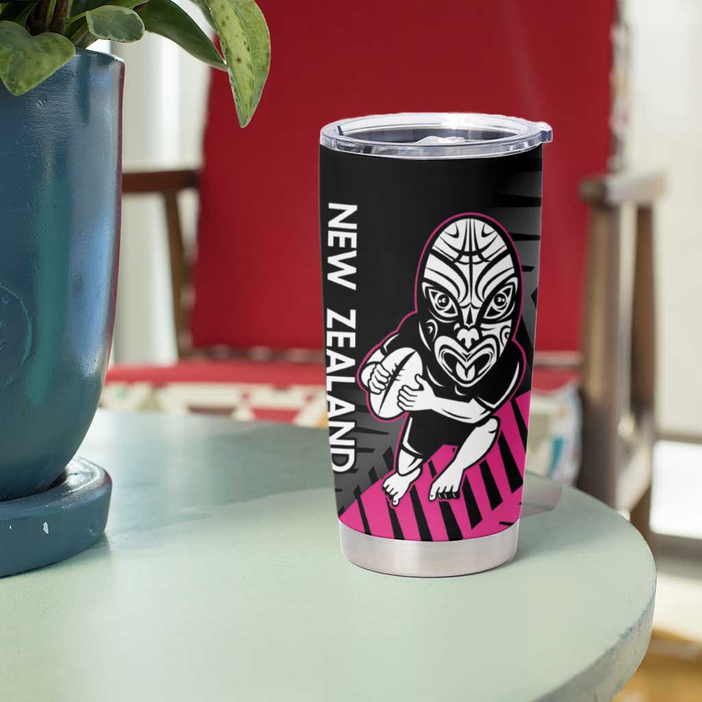 New Zealand Silver Fern Rugby Custom Tumbler Cup 2025 All Black Go Champions - Polynesian Pride