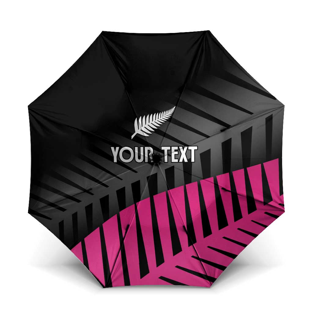 New Zealand Silver Fern Rugby Custom Umbrella 2025 All Black Go Champions - Polynesian Pride