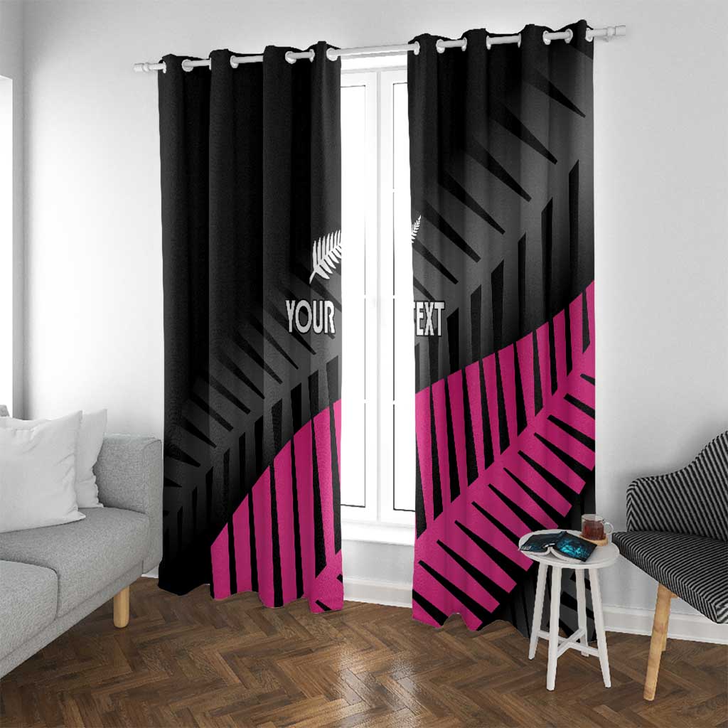 New Zealand Silver Fern Rugby Custom Window Curtain 2025 All Black Go Champions - Polynesian Pride