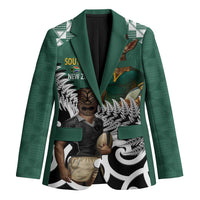 New Zealand South Africa Rugby Custom Blazer Springboks Kente All Black Maori Together - Polynesian Pride