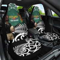 New Zealand South Africa Rugby Car Seat Cover Springboks Kente All Black Maori Together - Polynesian Pride