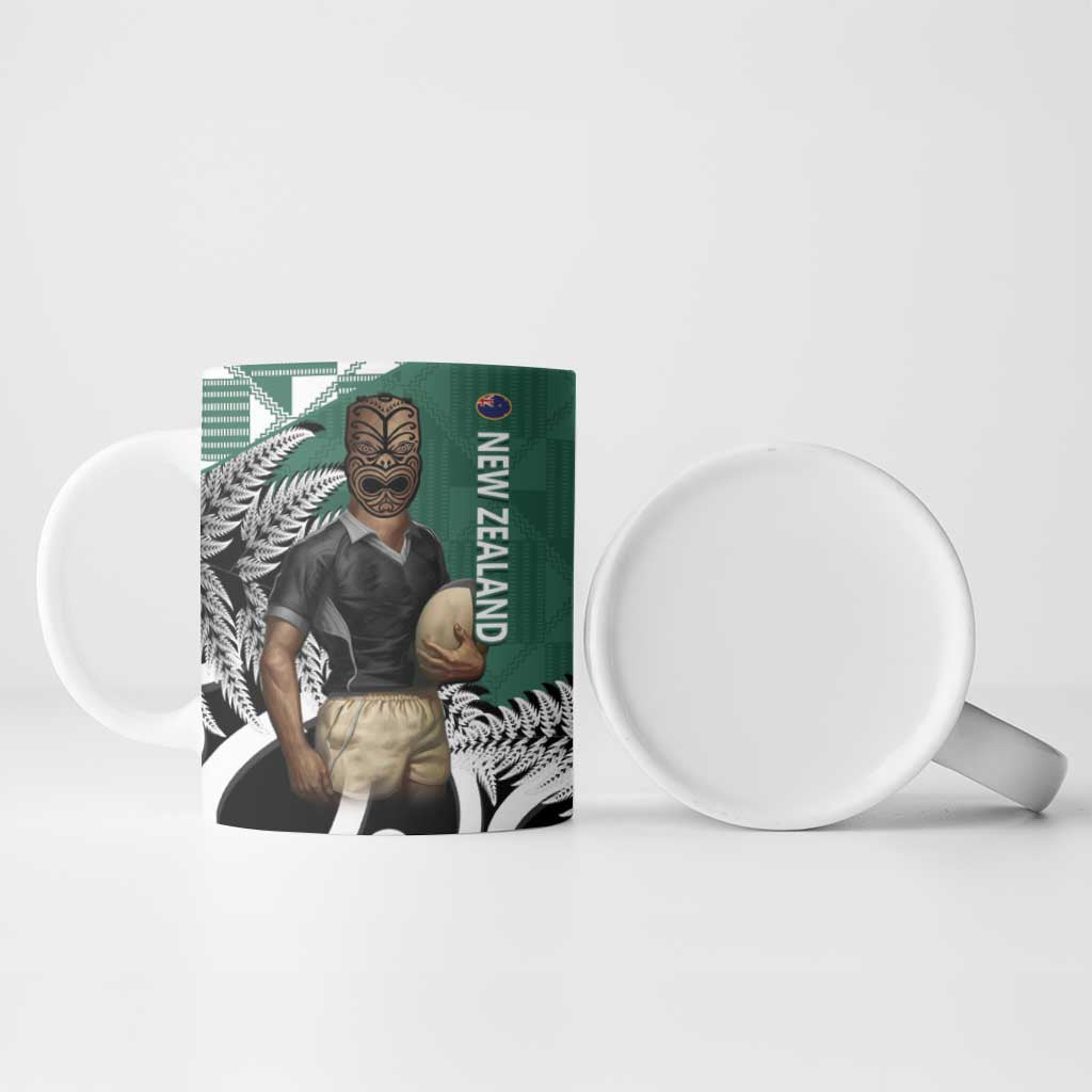 New Zealand South Africa Rugby Ceramic Mug Springboks Kente All Black Maori Together - Polynesian Pride