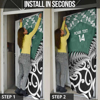 New Zealand South Africa Rugby Door Cover Springboks Kente All Black Maori Together - Polynesian Pride