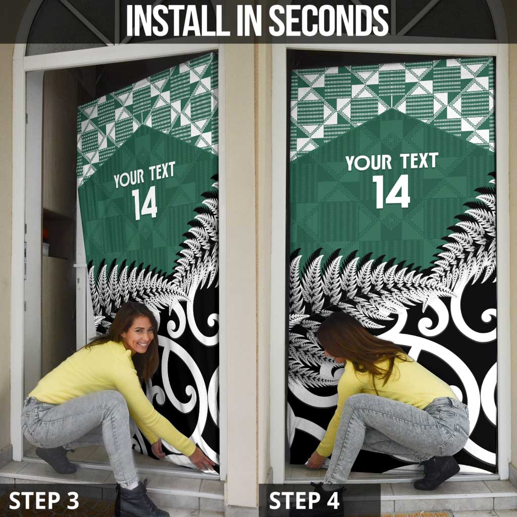 New Zealand South Africa Rugby Door Cover Springboks Kente All Black Maori Together - Polynesian Pride