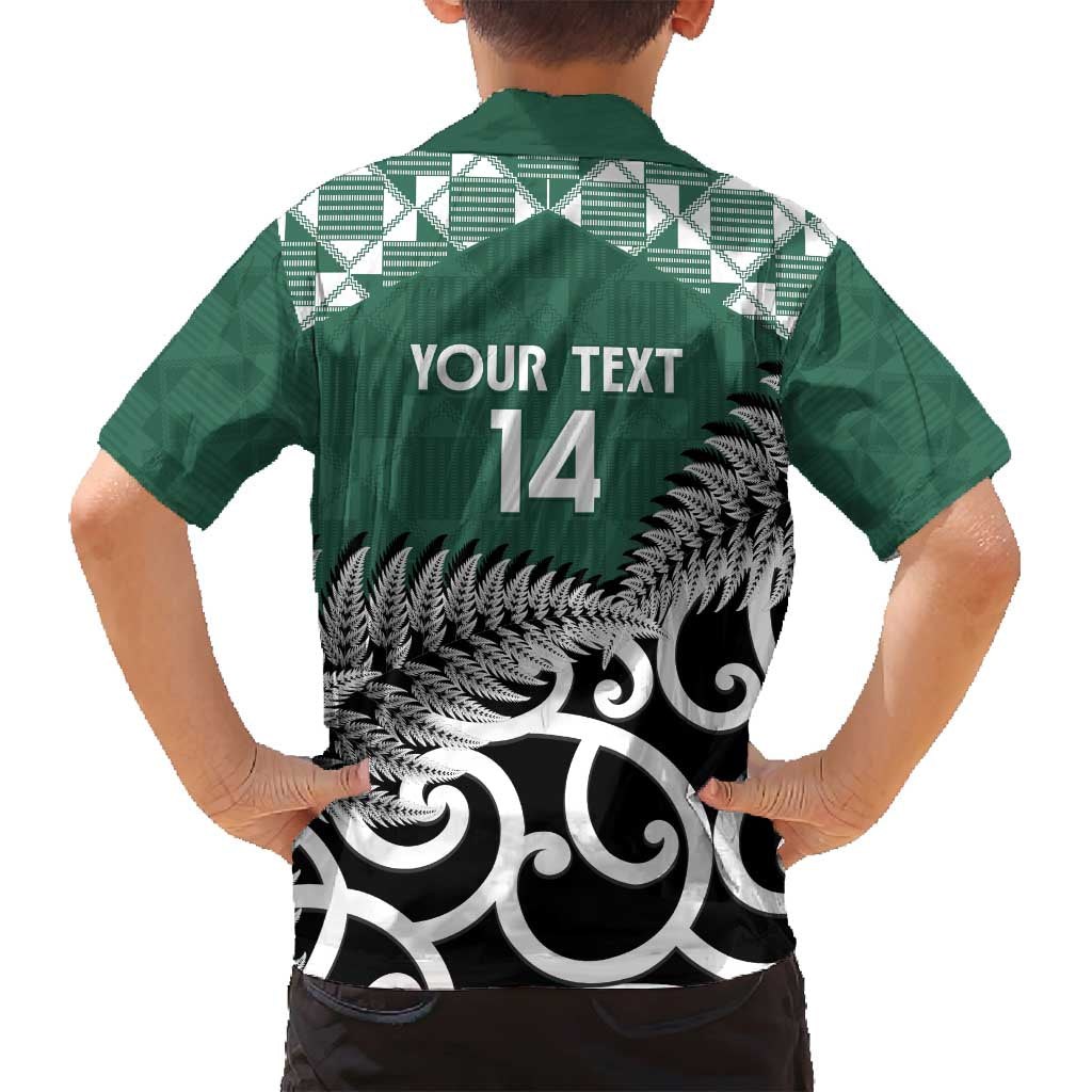 New Zealand South Africa Rugby Custom Family Matching Off Shoulder Short Dress and Hawaiian Shirt Springboks Kente All Black Maori Together - Polynesian Pride