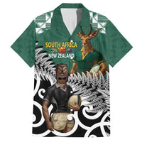 New Zealand South Africa Rugby Custom Family Matching Summer Maxi Dress and Hawaiian Shirt Springboks Kente All Black Maori Together - Polynesian Pride