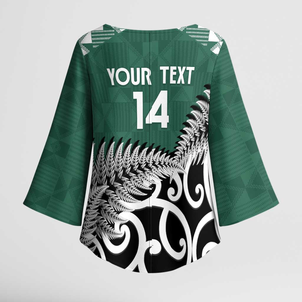 New Zealand South Africa Rugby Custom Kimono Sleeve Blouse Springboks Kente All Black Maori Together - Polynesian Pride