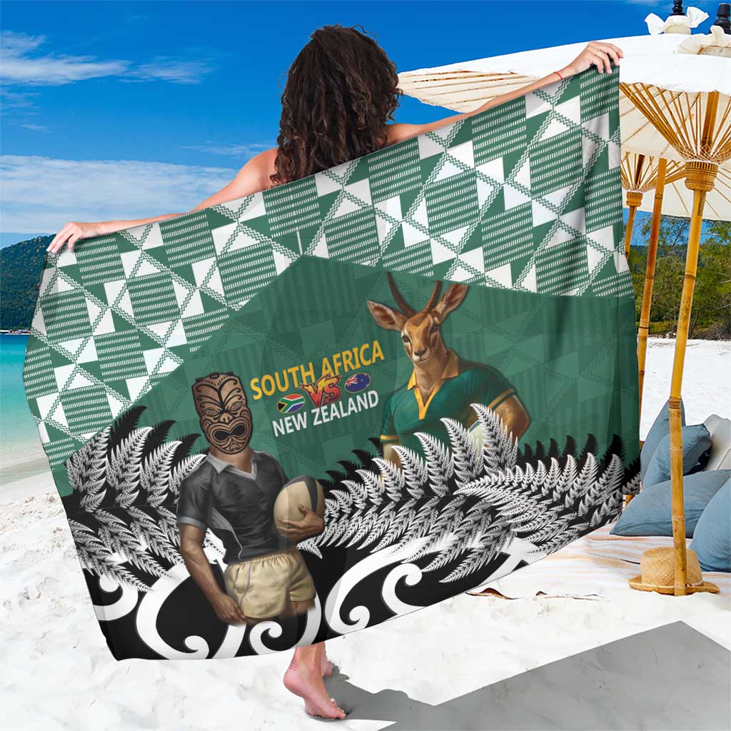New Zealand South Africa Rugby Sarong Springboks Kente All Black Maori Together - Polynesian Pride