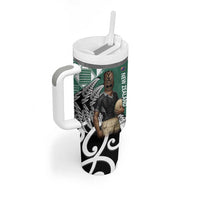 New Zealand South Africa Rugby Tumbler With Handle Springboks Kente All Black Maori Together - Polynesian Pride
