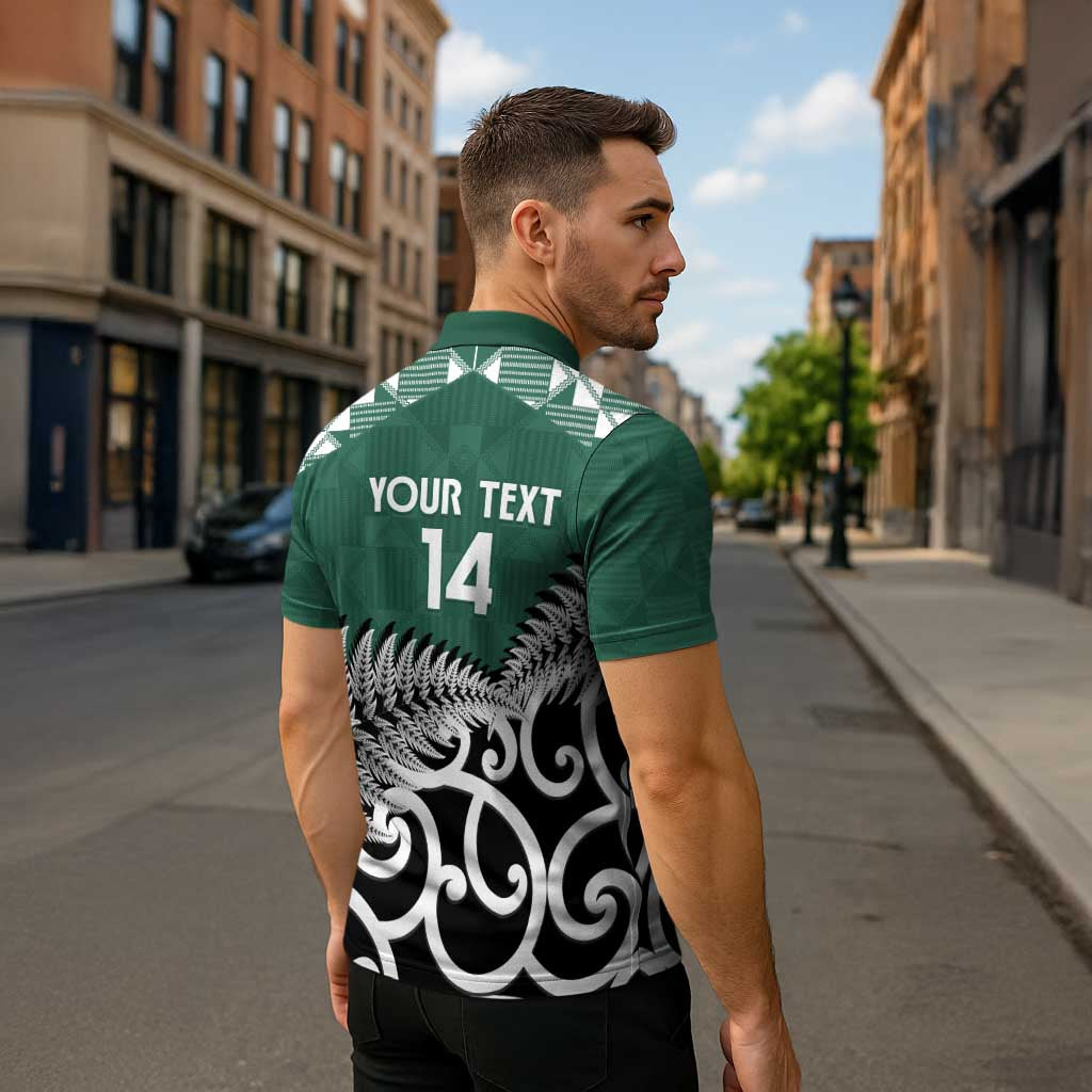 New Zealand South Africa Rugby Custom Zipper Polo Shirt Springboks Kente All Black Maori Together - Polynesian Pride