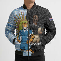 New Zealand Argentina Rugby Custom Bomber Puffer Jacket 2025 Los Pumas All Black Together - Polynesian Pride