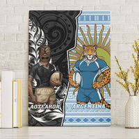 New Zealand Argentina Rugby Canvas Wall Art 2025 Los Pumas All Black Together - Polynesian Pride