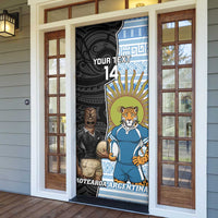 New Zealand Argentina Rugby Door Cover 2025 Los Pumas All Black Together - Polynesian Pride