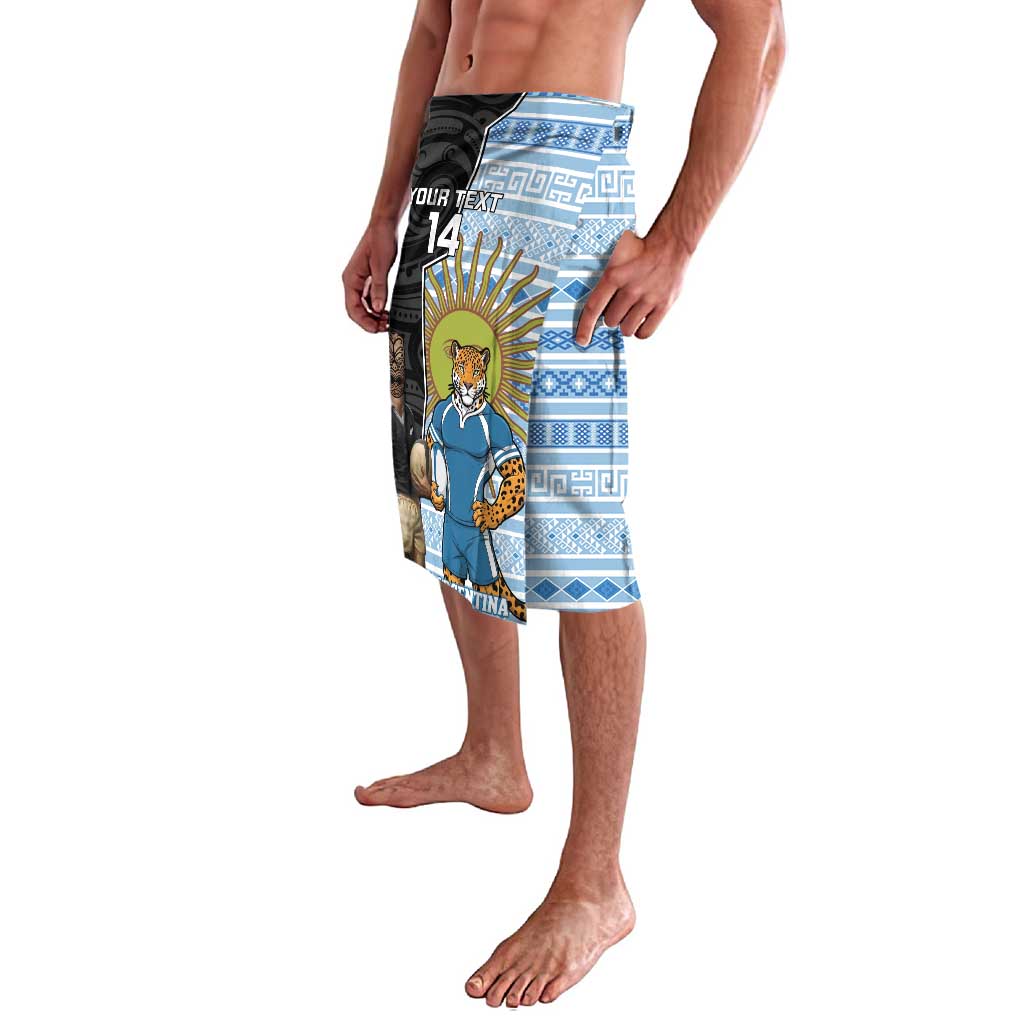 New Zealand Argentina Rugby Custom Lavalava 2025 Los Pumas All Black Together - Polynesian Pride