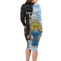 New Zealand Argentina Rugby Custom Long Sleeve Bodycon Dress 2025 Los Pumas All Black Together - Polynesian Pride