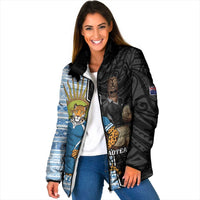 New Zealand Argentina Rugby Custom Padded Jacket 2025 Los Pumas All Black Together - Polynesian Pride