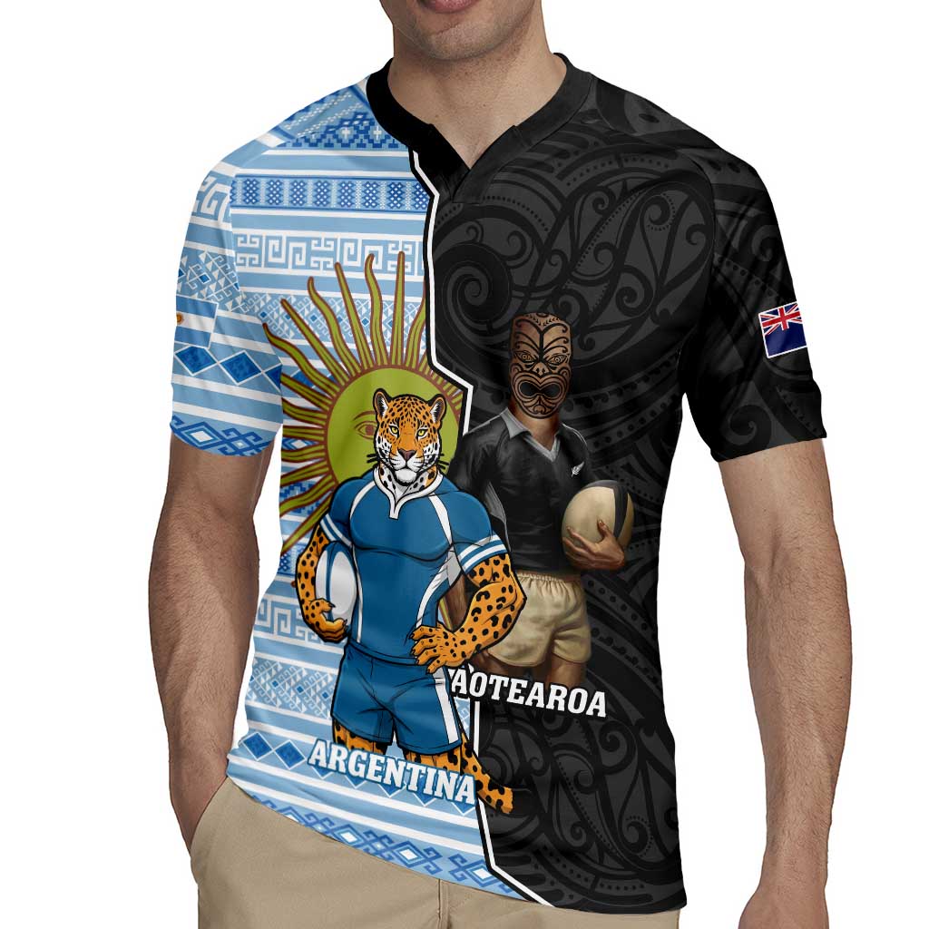 New Zealand Argentina Rugby Custom Rugby Jersey 2025 Los Pumas All Black Together - Polynesian Pride