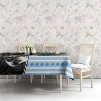 New Zealand Argentina Rugby Tablecloth 2025 Los Pumas All Black Together - Polynesian Pride