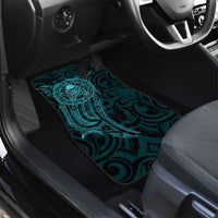 New Zealand Skull Darts Car Mats Aotearoa Maori Chest Tattoo Stylized Teal - Polynesian Pride