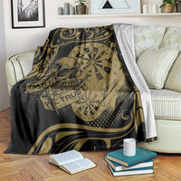 New Zealand Darts Blanket Skull In Dart We Trust Maori Pattern - Polynesian Pride