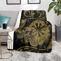 New Zealand Darts Blanket Skull In Dart We Trust Maori Pattern - Polynesian Pride