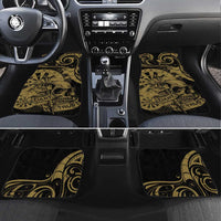 New Zealand Darts Car Mats Skull In Dart We Trust Maori Pattern - Polynesian Pride