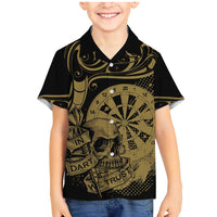 New Zealand Darts Family Matching Mermaid Dress and Hawaiian Shirt Skull In Dart We Trust Maori Pattern - Polynesian Pride