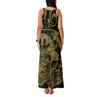 New Zealand Darts Family Matching Tank Maxi Dress and Hawaiian Shirt Skull In Dart We Trust Maori Pattern - Polynesian Pride