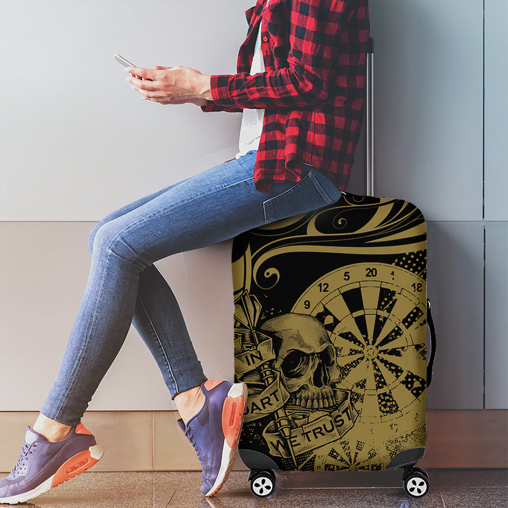 New Zealand Darts Luggage Cover Skull In Dart We Trust Maori Pattern LT14