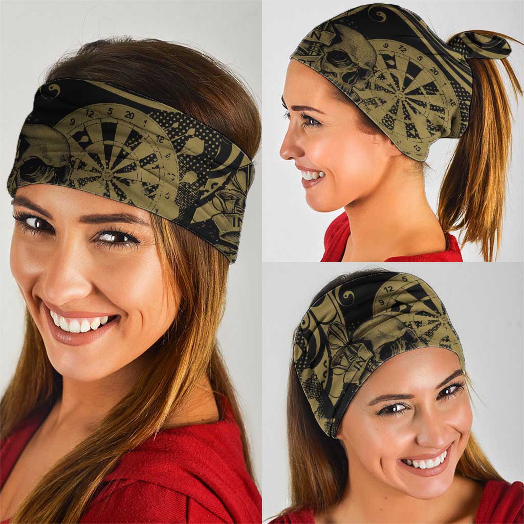 New Zealand Darts Neck Gaiter Skull In Dart We Trust Maori Pattern - Polynesian Pride