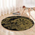 New Zealand Darts Round Carpet Skull In Dart We Trust Maori Pattern - Polynesian Pride
