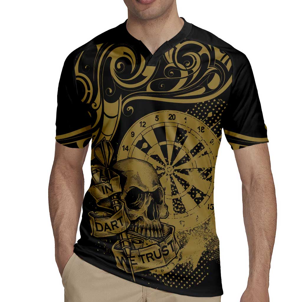 New Zealand Darts Rugby Jersey Skull In Dart We Trust Maori Pattern - Polynesian Pride